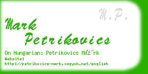 mark petrikovics business card
